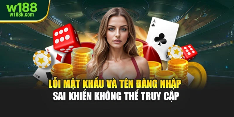 Lỗi mật khẩu và tên đăng nhập sai khiến không thể truy cập